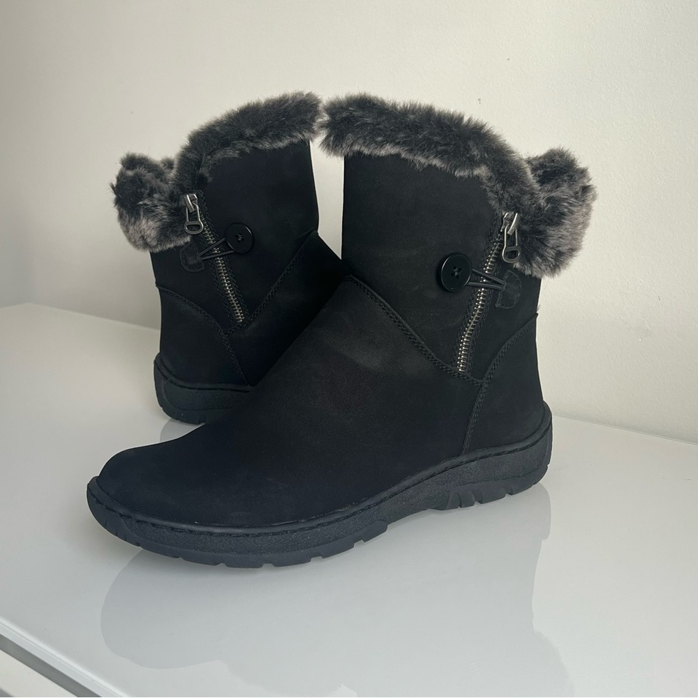 Aqua College Womens Quinita Suede Ankle Winter Snow Boot Size 8.5